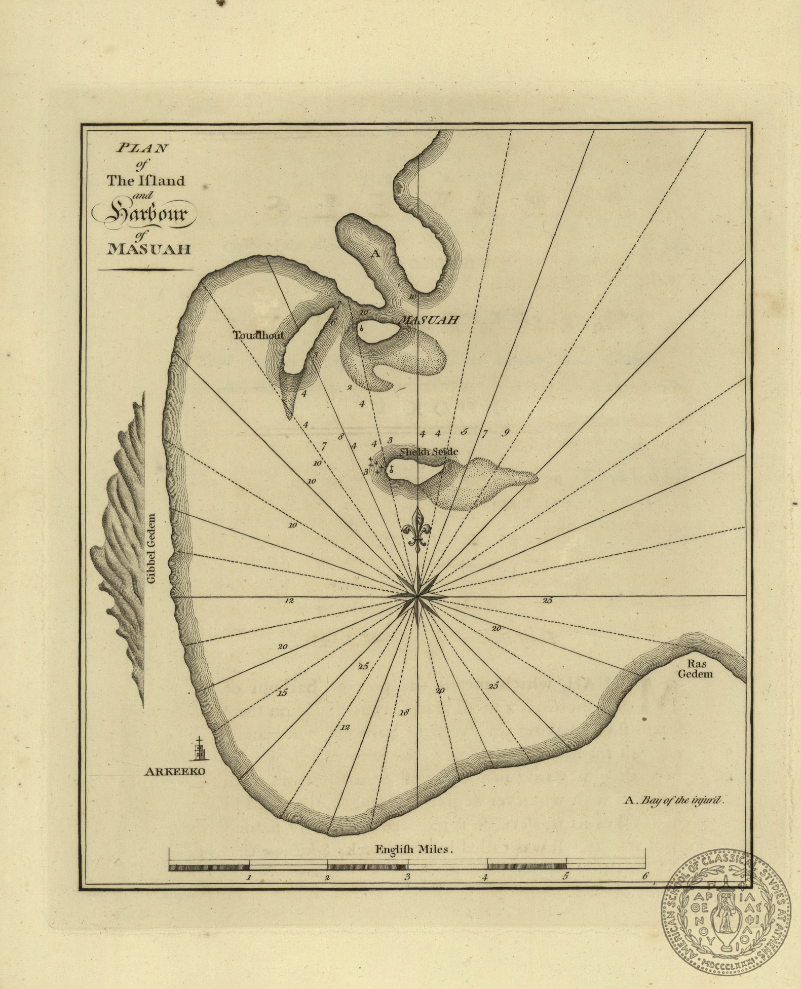 Plan of the island and harbour of Masuah